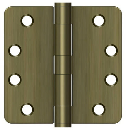 Deltana S44R4HD 4" x 4" Plain Bearing 1/4" Radius Corner Door Hinge - Pair
