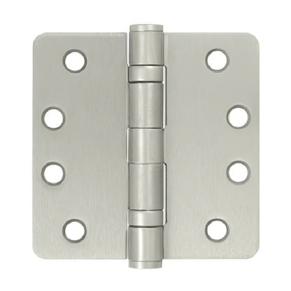Deltana S44R4HDB 4" x 4" Ball Bearing 1/4" Radius Corner Door Hinge - Pair.
