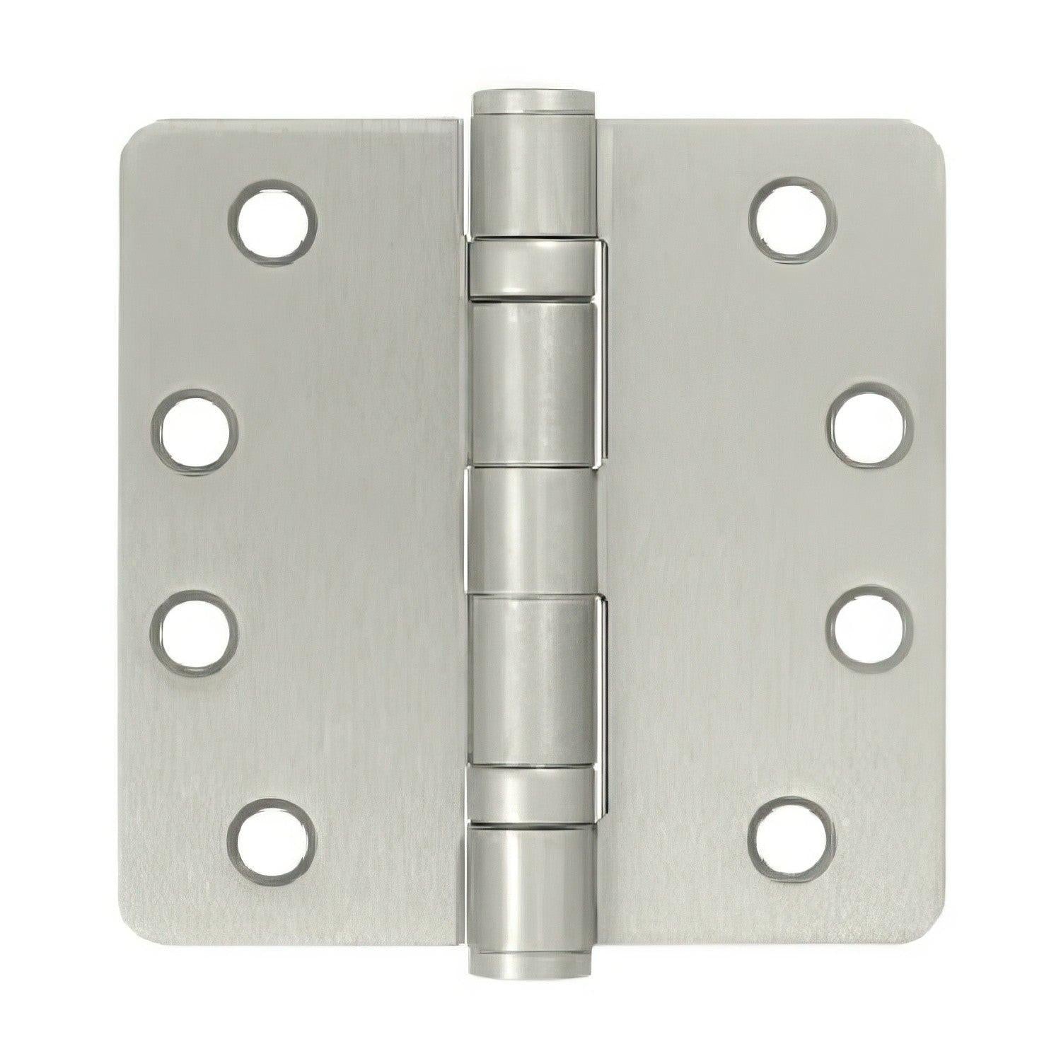Deltana S44R4HDB 4" x 4" Ball Bearing 1/4" Radius Corner Door Hinge - Pair
