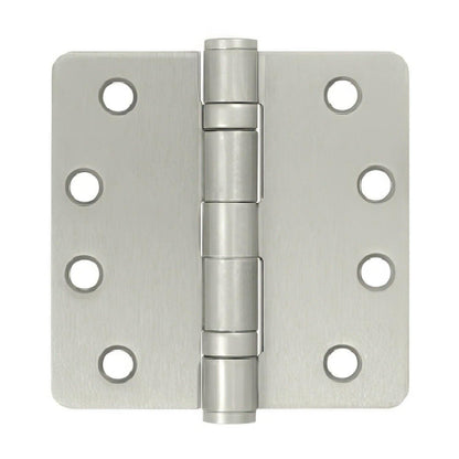 Deltana S44R4HDB 4" x 4" Ball Bearing 1/4" Radius Corner Door Hinge - Pair