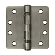 Deltana S44R4HDB 4" x 4" Ball Bearing 1/4" Radius Corner Door Hinge - Pair.