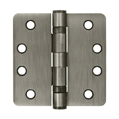 Deltana S44R4HDB 4" x 4" Ball Bearing 1/4" Radius Corner Door Hinge - Pair.