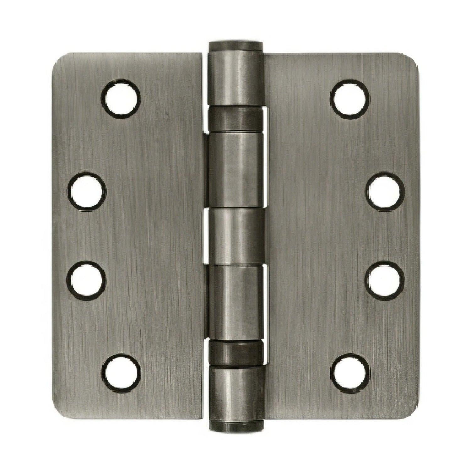 Deltana S44R4HDB 4" x 4" Ball Bearing 1/4" Radius Corner Door Hinge - Pair