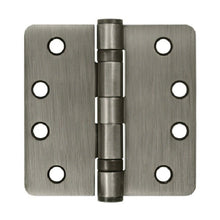 Deltana S44R4HDB 4" x 4" Ball Bearing 1/4" Radius Corner Door Hinge - Pair
