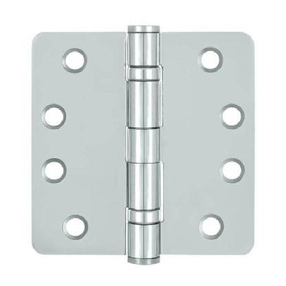 Deltana S44R4HDB 4" x 4" Ball Bearing 1/4" Radius Corner Door Hinge - Pair.