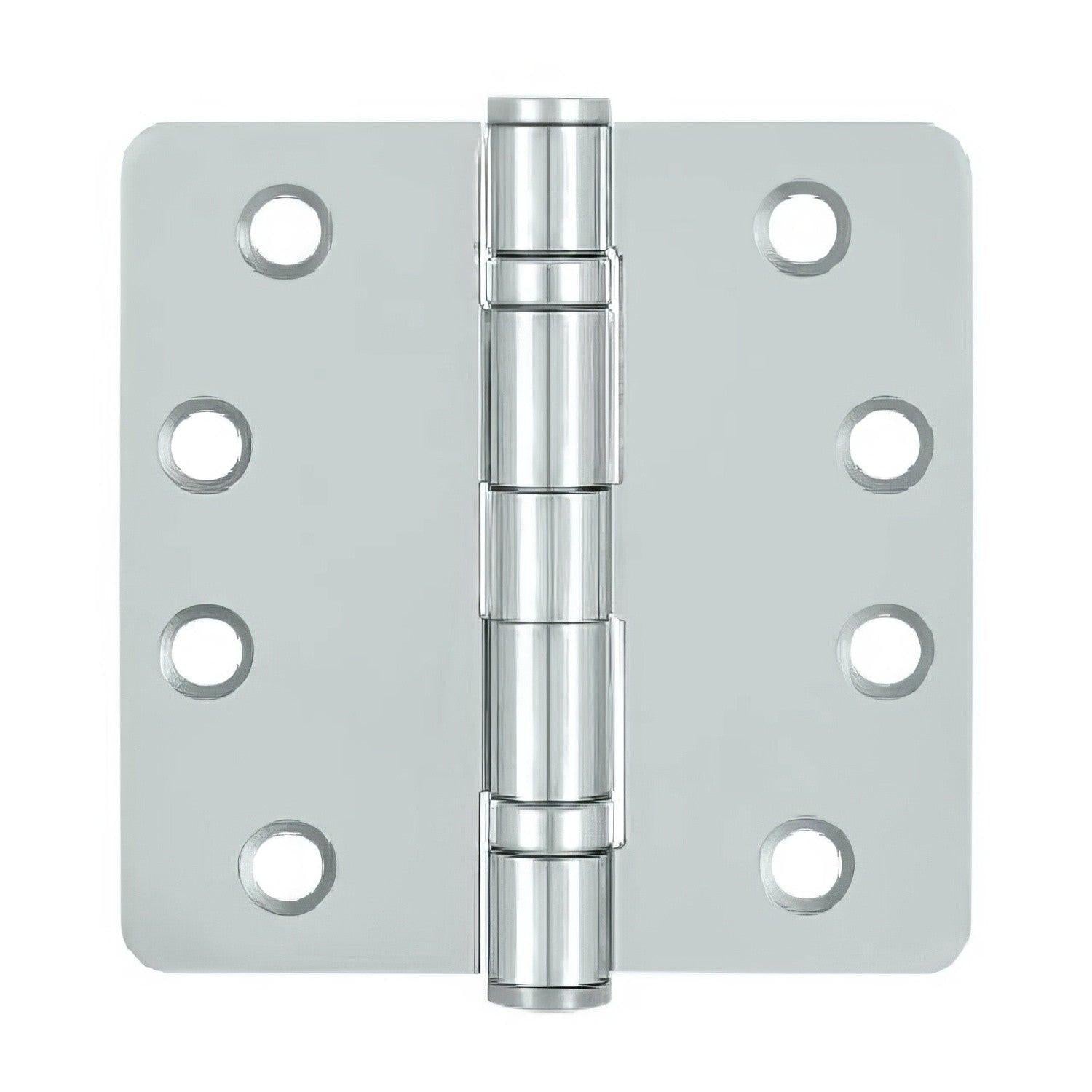 Deltana S44R4HDB 4" x 4" Ball Bearing 1/4" Radius Corner Door Hinge - Pair