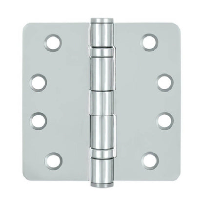 Deltana S44R4HDB 4" x 4" Ball Bearing 1/4" Radius Corner Door Hinge - Pair