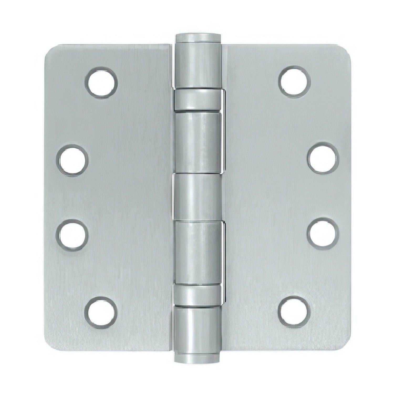 Deltana S44R4HDB 4" x 4" Ball Bearing 1/4" Radius Corner Door Hinge - Pair