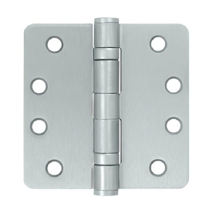 Deltana S44R4HDB 4" x 4" Ball Bearing 1/4" Radius Corner Door Hinge - Pair.