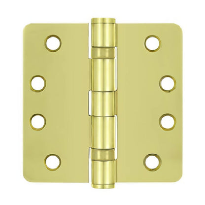 Deltana S44R4HDB 4" x 4" Ball Bearing 1/4" Radius Corner Door Hinge - Pair.
