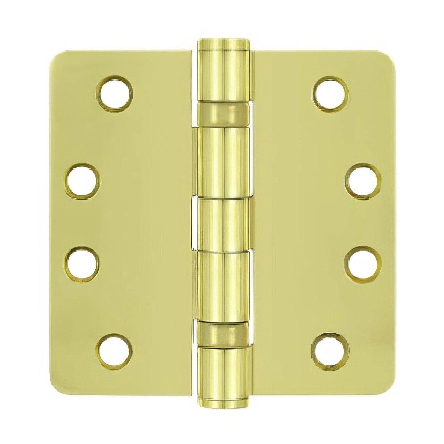 Deltana S44R4HDB 4" x 4" Ball Bearing 1/4" Radius Corner Door Hinge - Pair