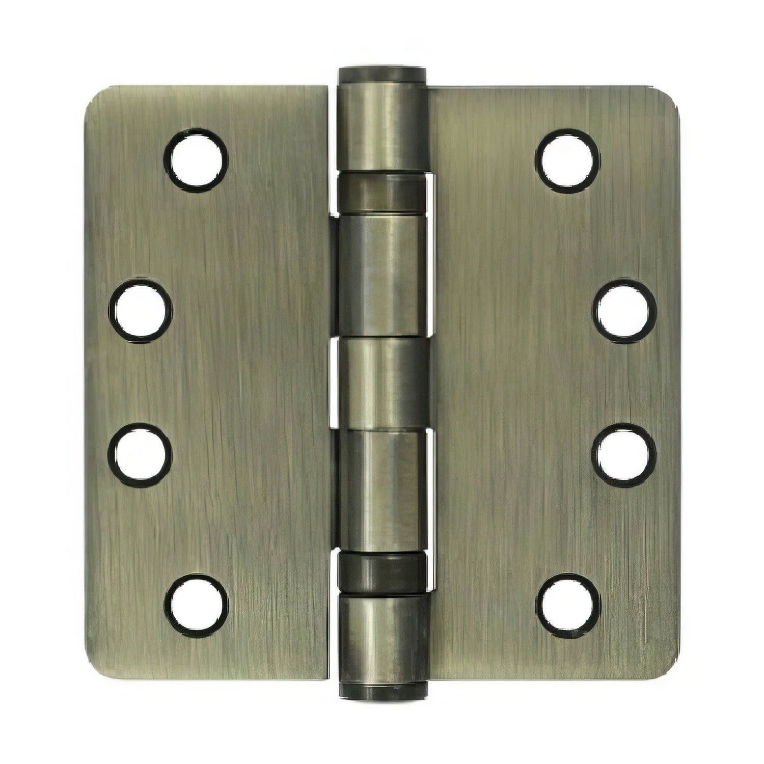 Deltana S44R4HDB 4" x 4" Ball Bearing 1/4" Radius Corner Door Hinge - Pair.