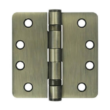 Deltana S44R4HDB 4" x 4" Ball Bearing 1/4" Radius Corner Door Hinge - Pair.