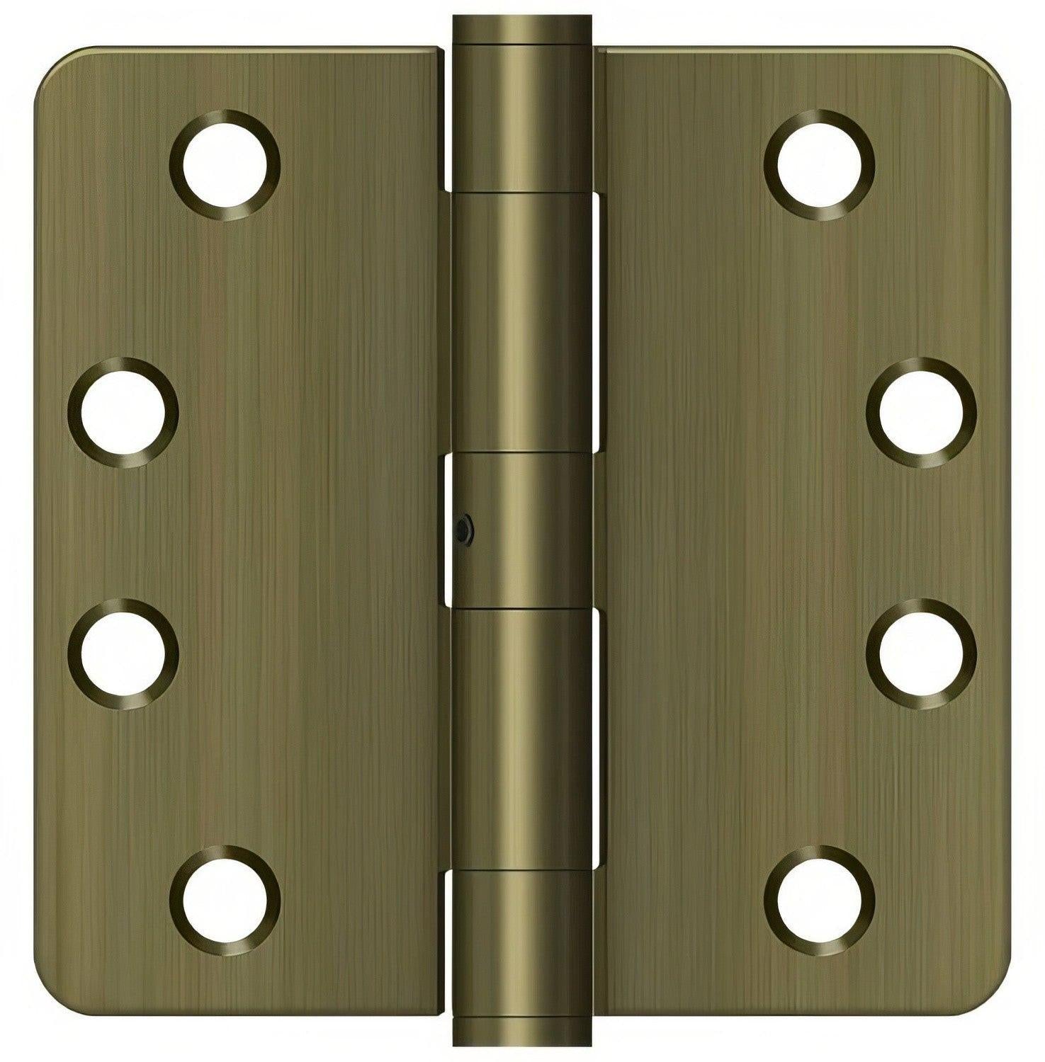 Deltana S44R4HDN 4" x 4" x 1/4" HD Radius Steel Door Hinge