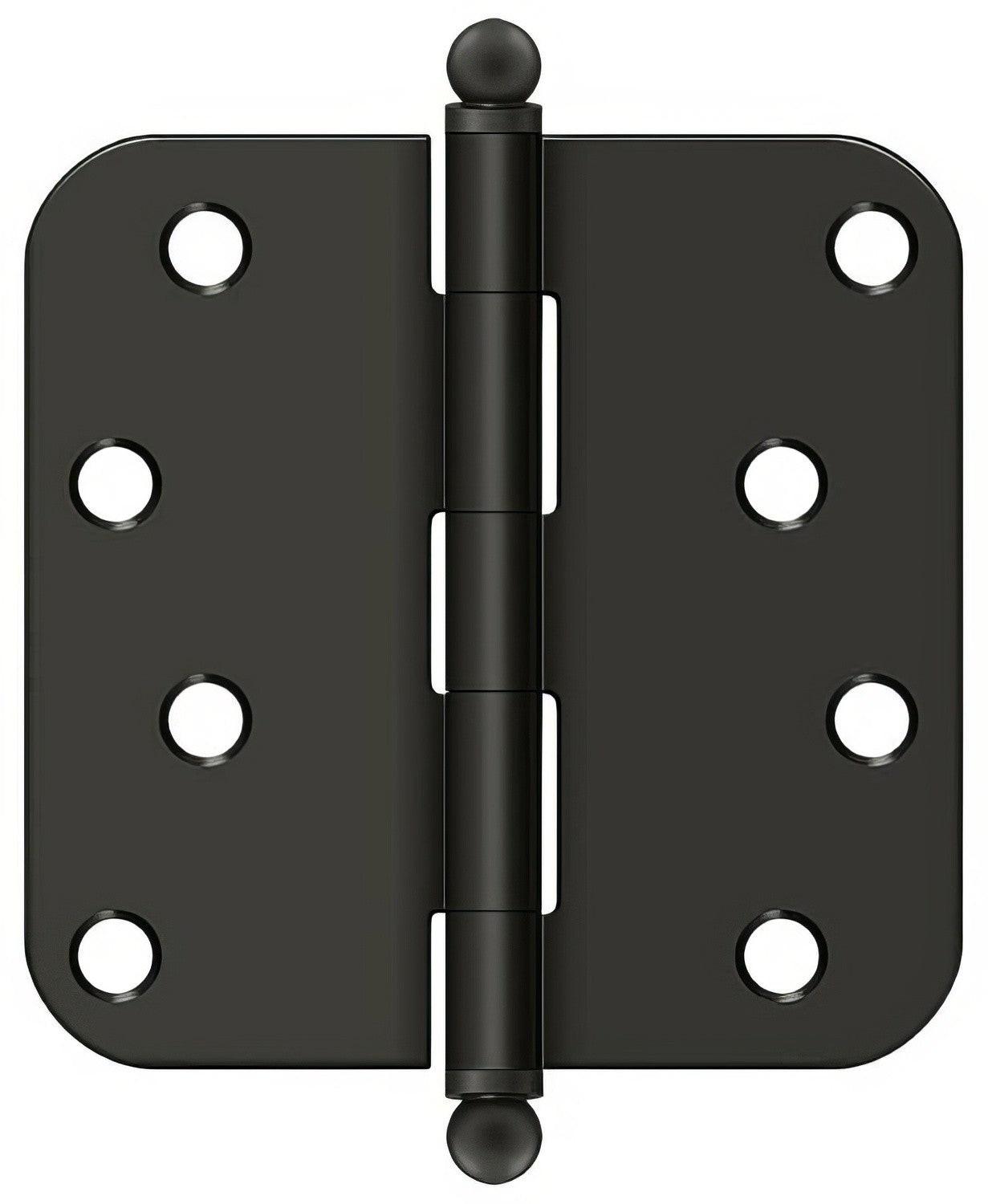 Deltana S44R5-BT 4" x 4" Plain Bearing 5/8" Radius Corner Door Hinge - Pair