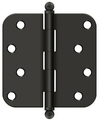 Deltana S44R5-BT 4" x 4" Plain Bearing 5/8" Radius Corner Door Hinge - Pair