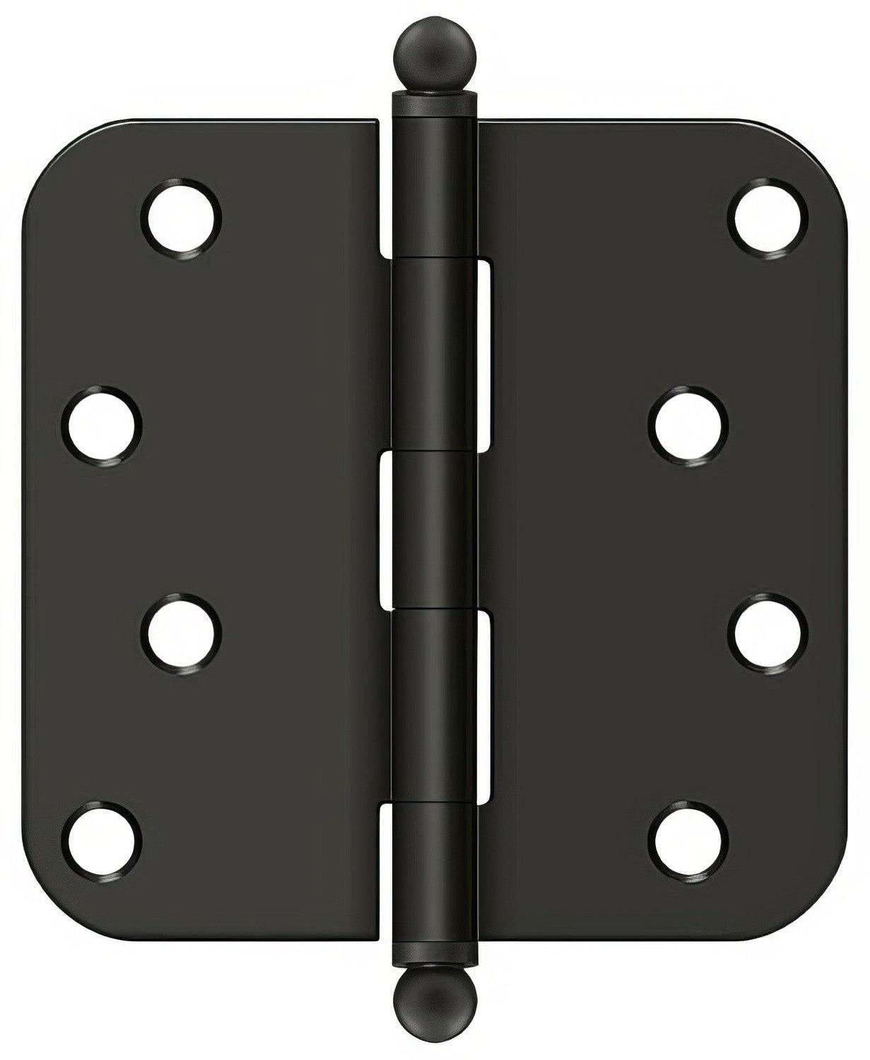 Deltana S44R5-BT 4" x 4" Plain Bearing 5/8" Radius Corner Door Hinge - Pair