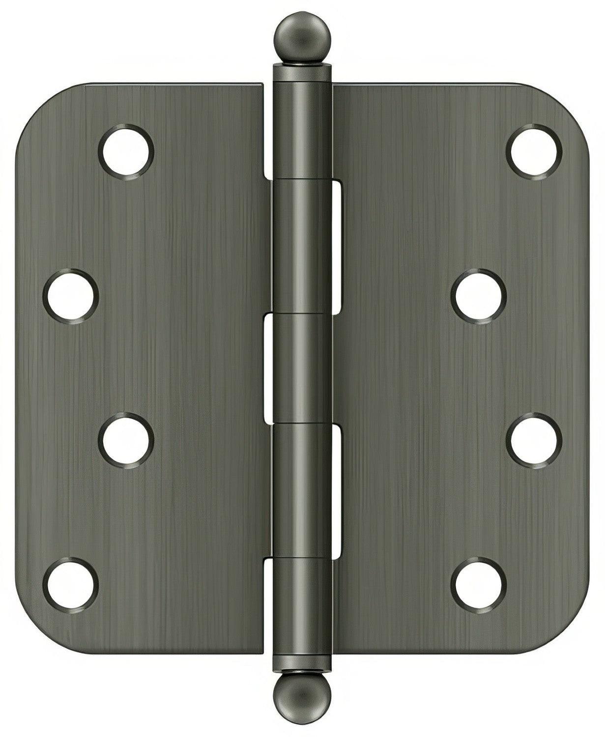 Deltana S44R5-BT 4" x 4" Plain Bearing 5/8" Radius Corner Door Hinge - Pair