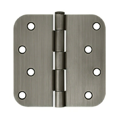 Deltana S44R5 4" x 4" Plain Bearing 5/8" Radius Corner Door Hinge - Pair.