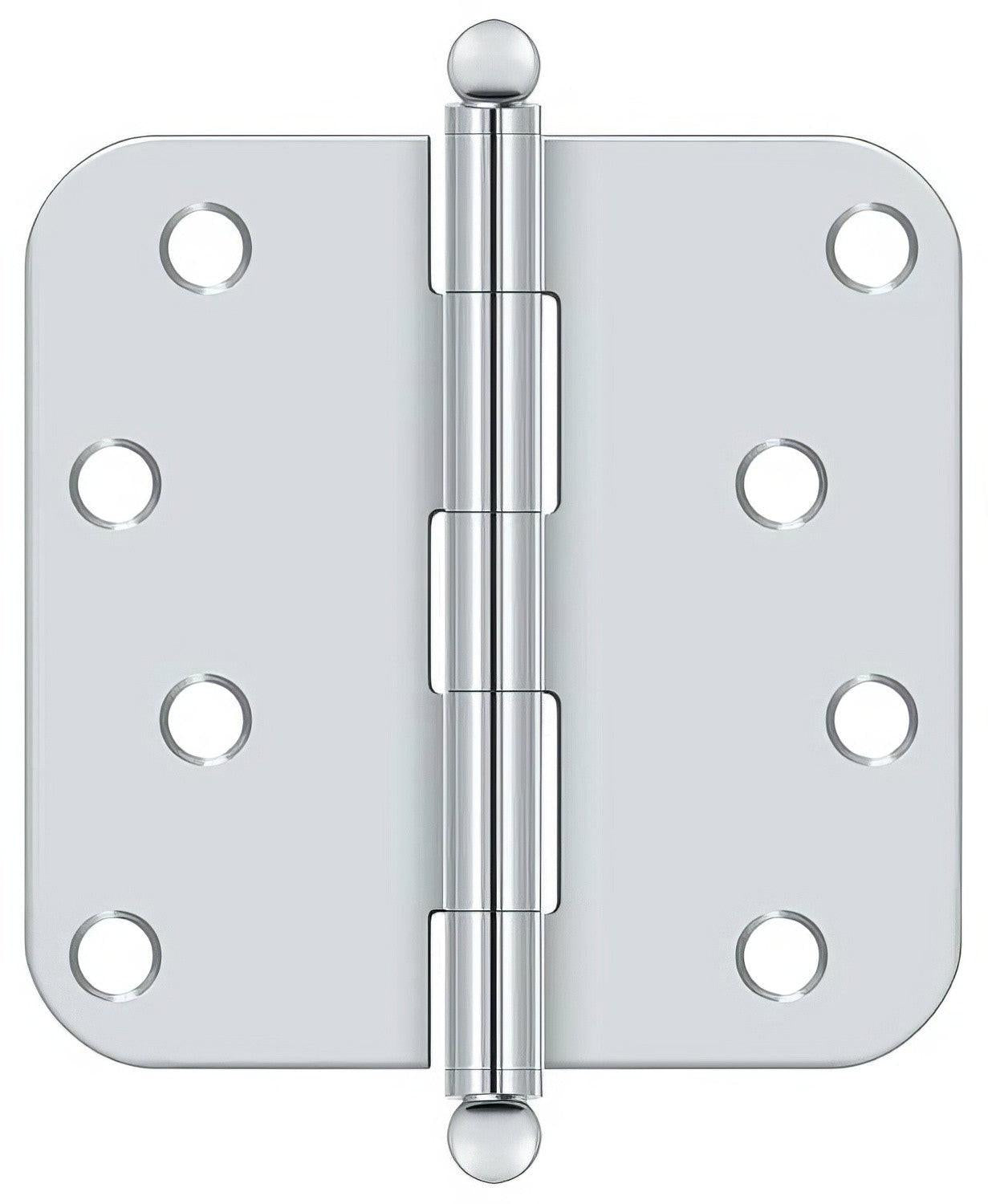 Deltana S44R5-BT 4" x 4" Plain Bearing 5/8" Radius Corner Door Hinge - Pair