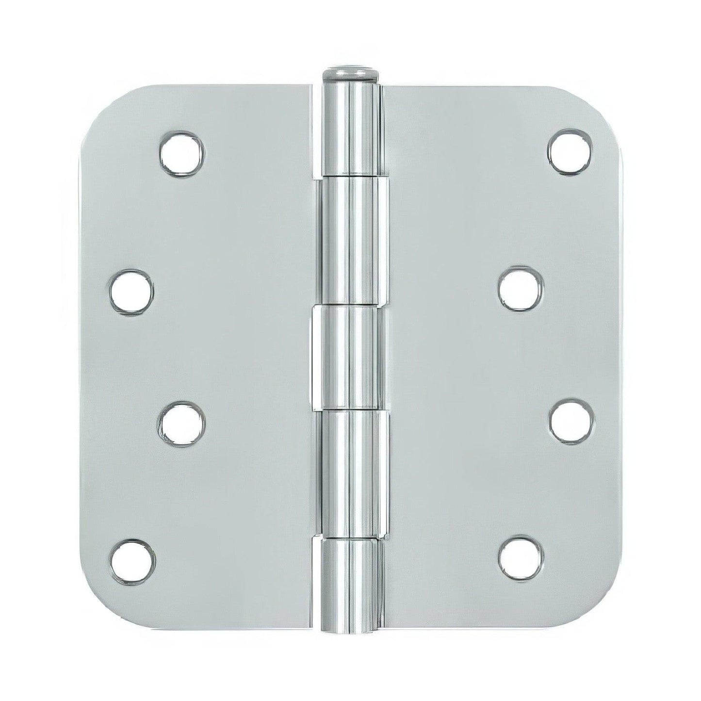 Deltana S44R5 4" x 4" Plain Bearing 5/8" Radius Corner Door Hinge - Pair.