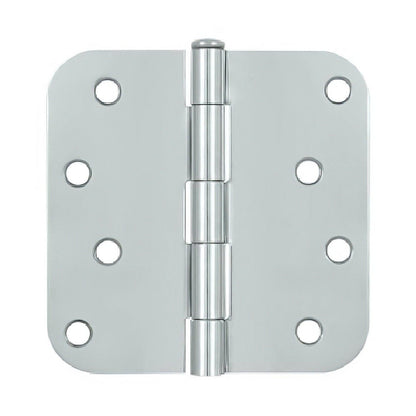 Deltana S44R5 4" x 4" Plain Bearing 5/8" Radius Corner Door Hinge - Pair.