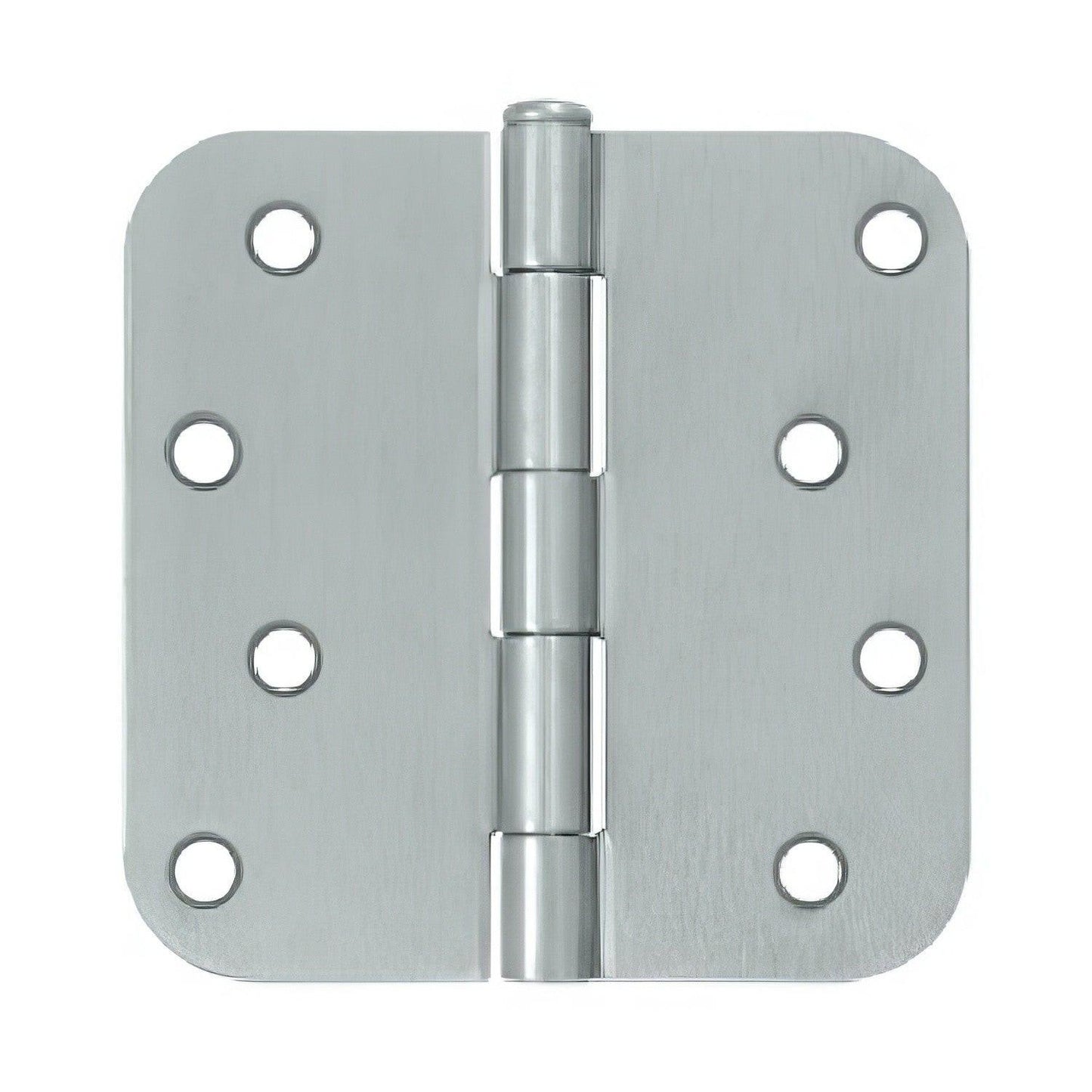 Deltana S44R5 4" x 4" Plain Bearing 5/8" Radius Corner Door Hinge - Pair.