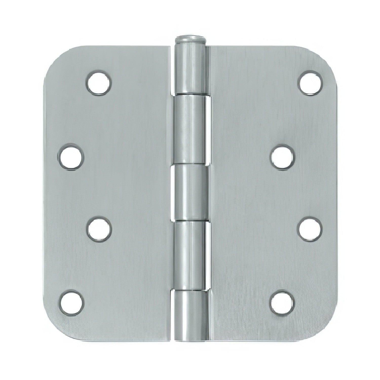 Deltana S44R5 4" x 4" Plain Bearing 5/8" Radius Corner Door Hinge - Pair.