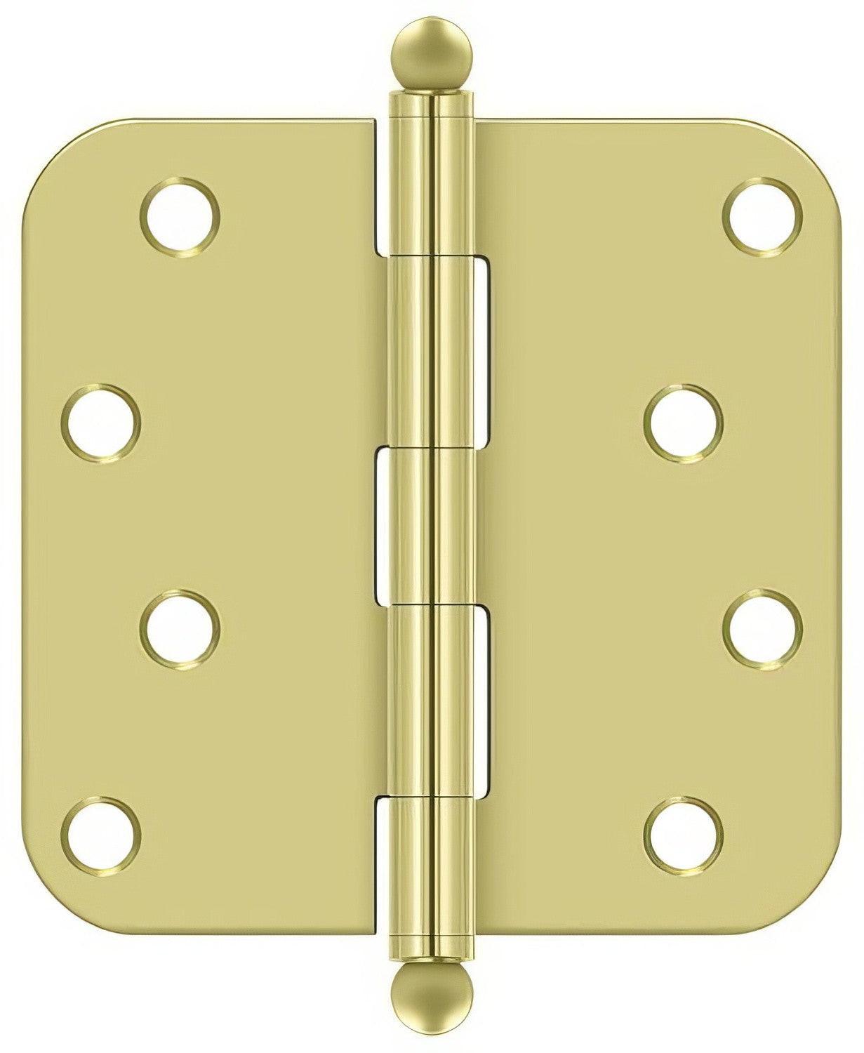 Deltana S44R5-BT 4" x 4" Plain Bearing 5/8" Radius Corner Door Hinge - Pair