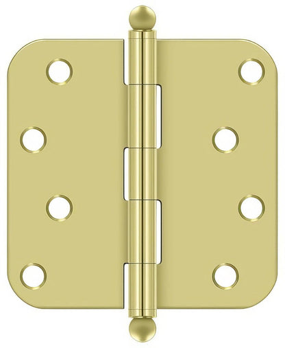 Deltana S44R5-BT 4" x 4" Plain Bearing 5/8" Radius Corner Door Hinge - Pair