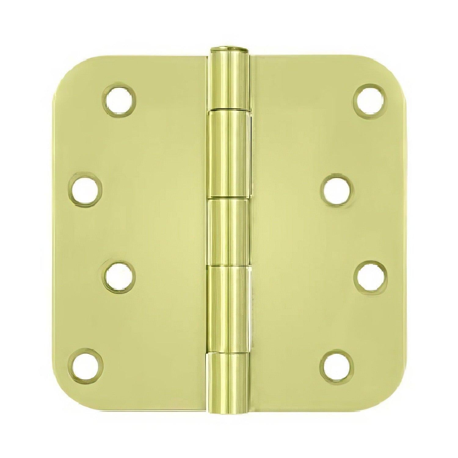 Deltana S44R5 4" x 4" Plain Bearing 5/8" Radius Corner Door Hinge - Pair.