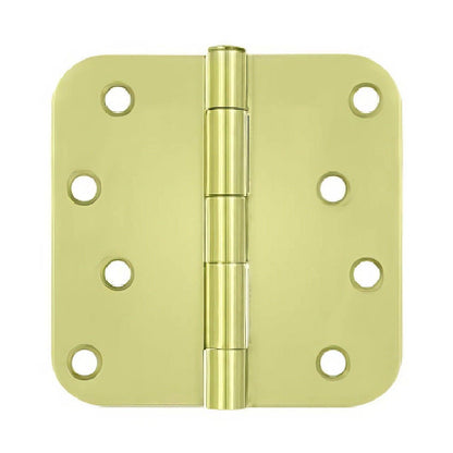 Deltana S44R5 4" x 4" Plain Bearing 5/8" Radius Corner Door Hinge - Pair.