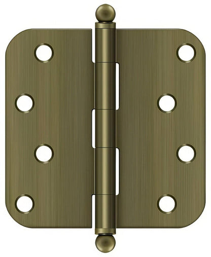 Deltana S44R5-BT 4" x 4" Plain Bearing 5/8" Radius Corner Door Hinge - Pair