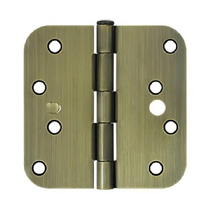 Deltana S44R5 4" x 4" x 5/8" Security Radius Steel Door Hinge