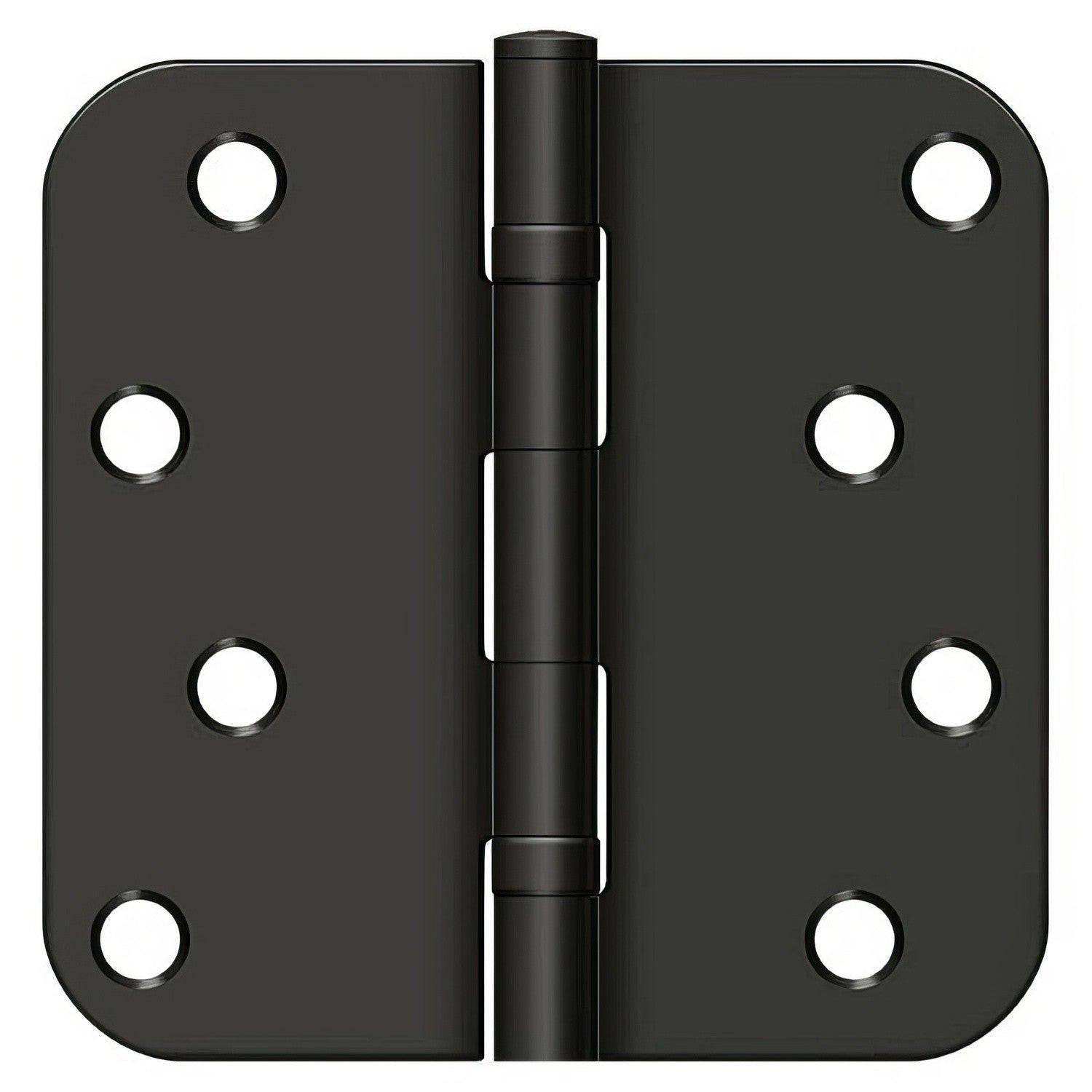 Deltana S44R5BB 4" x 4" Ball Bearing 5/8" Radius Corner Door Hinge - Pair