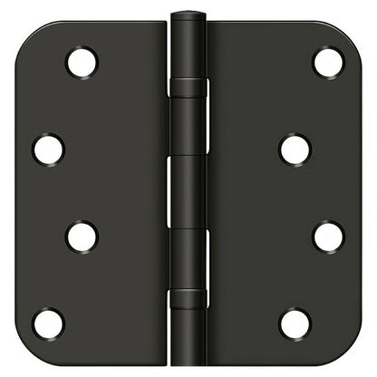 Deltana S44R5BB 4" x 4" Ball Bearing 5/8" Radius Corner Door Hinge - Pair