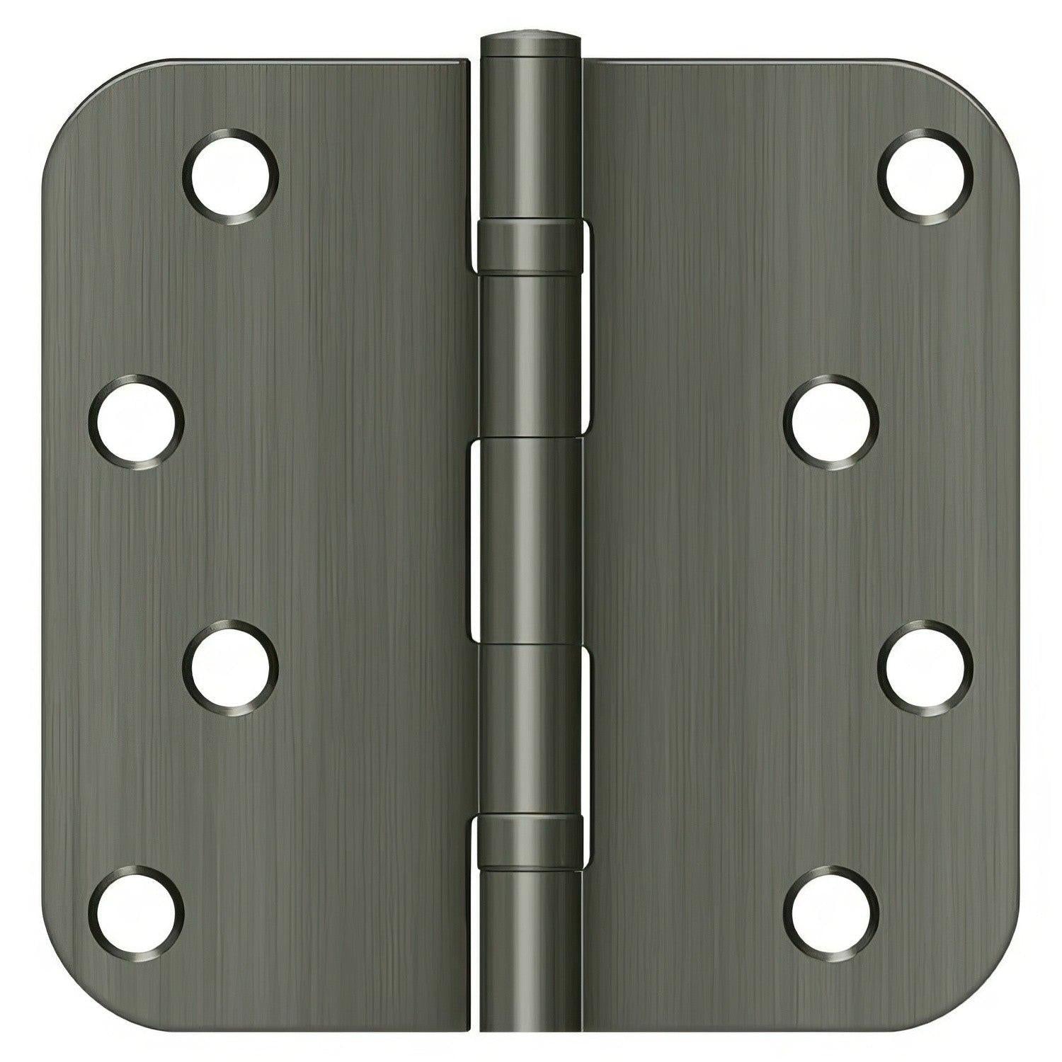 Deltana S44R5BB 4" x 4" Ball Bearing 5/8" Radius Corner Door Hinge - Pair