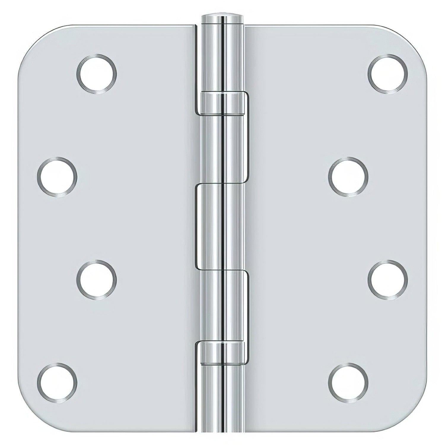 Deltana S44R5BB 4" x 4" Ball Bearing 5/8" Radius Corner Door Hinge - Pair