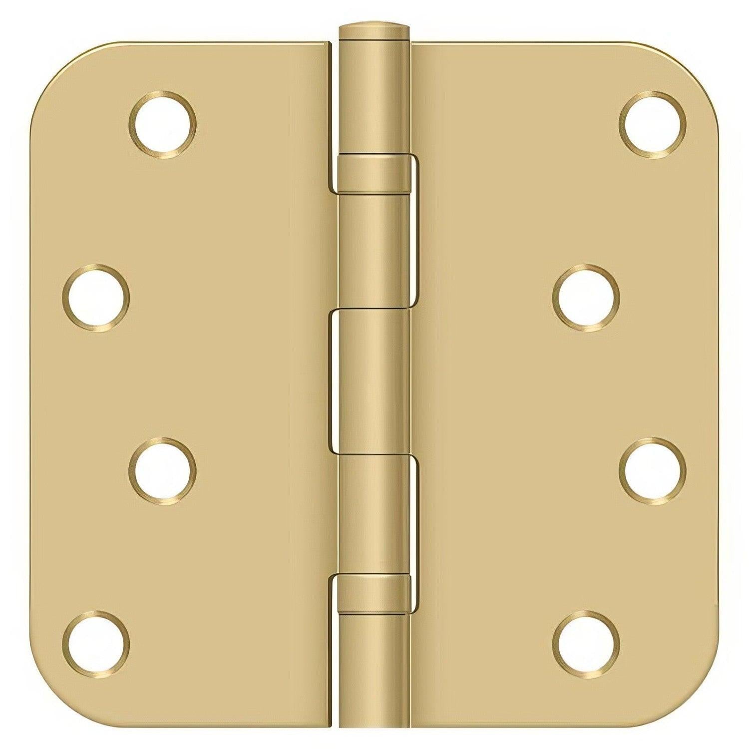 Deltana S44R5BB 4" x 4" Ball Bearing 5/8" Radius Corner Door Hinge - Pair