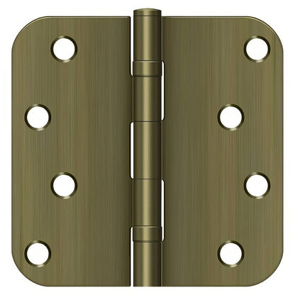 Deltana S44R5BB 4" x 4" Ball Bearing 5/8" Radius Corner Door Hinge - Pair