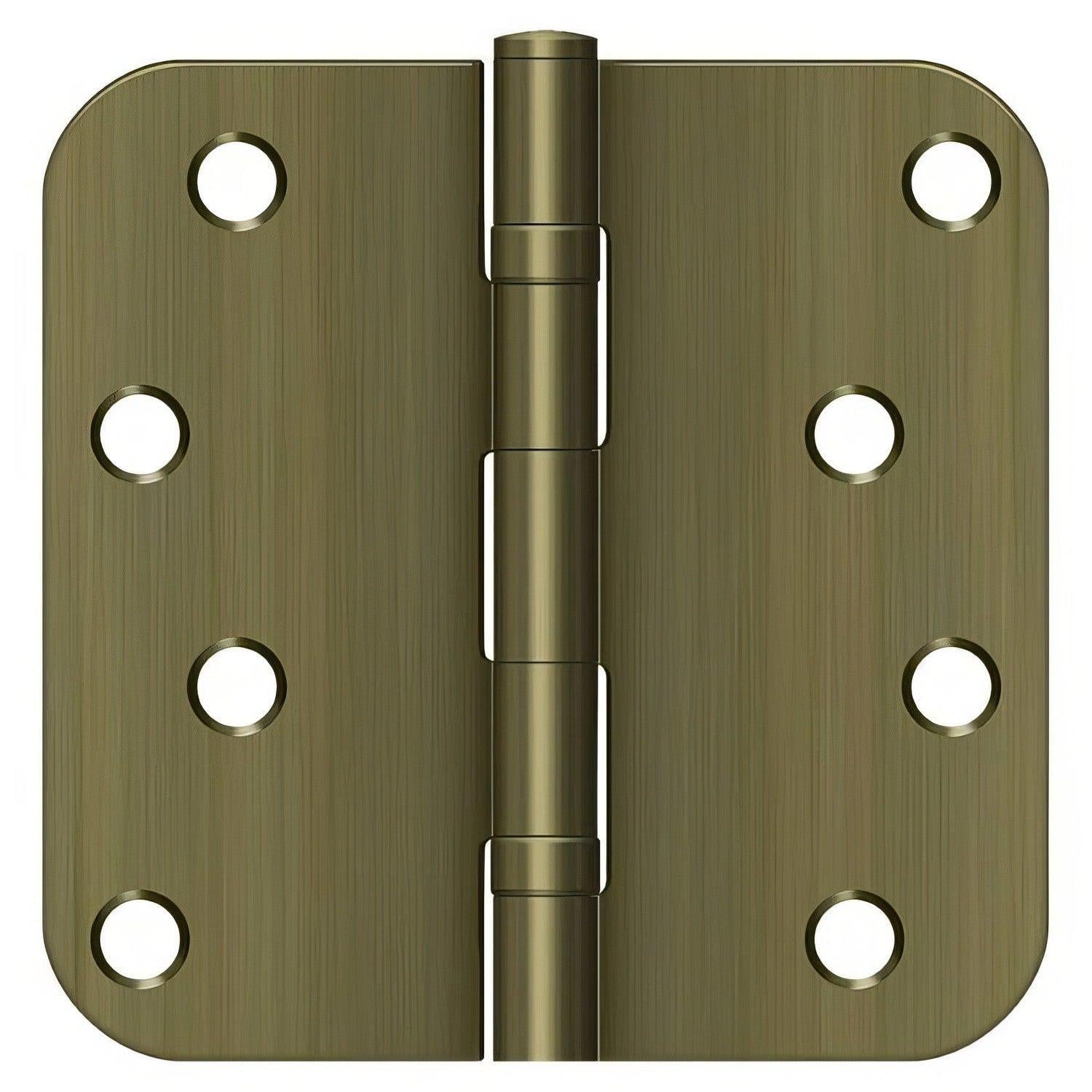 Deltana S44R5BB 4" x 4" Ball Bearing 5/8" Radius Corner Door Hinge - Pair