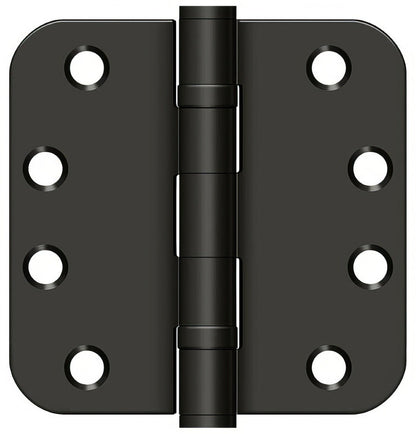 Deltana S44R5HDB 4" x 4" Ball Bearing 5/8" Radius Corner Door Hinge - Pair