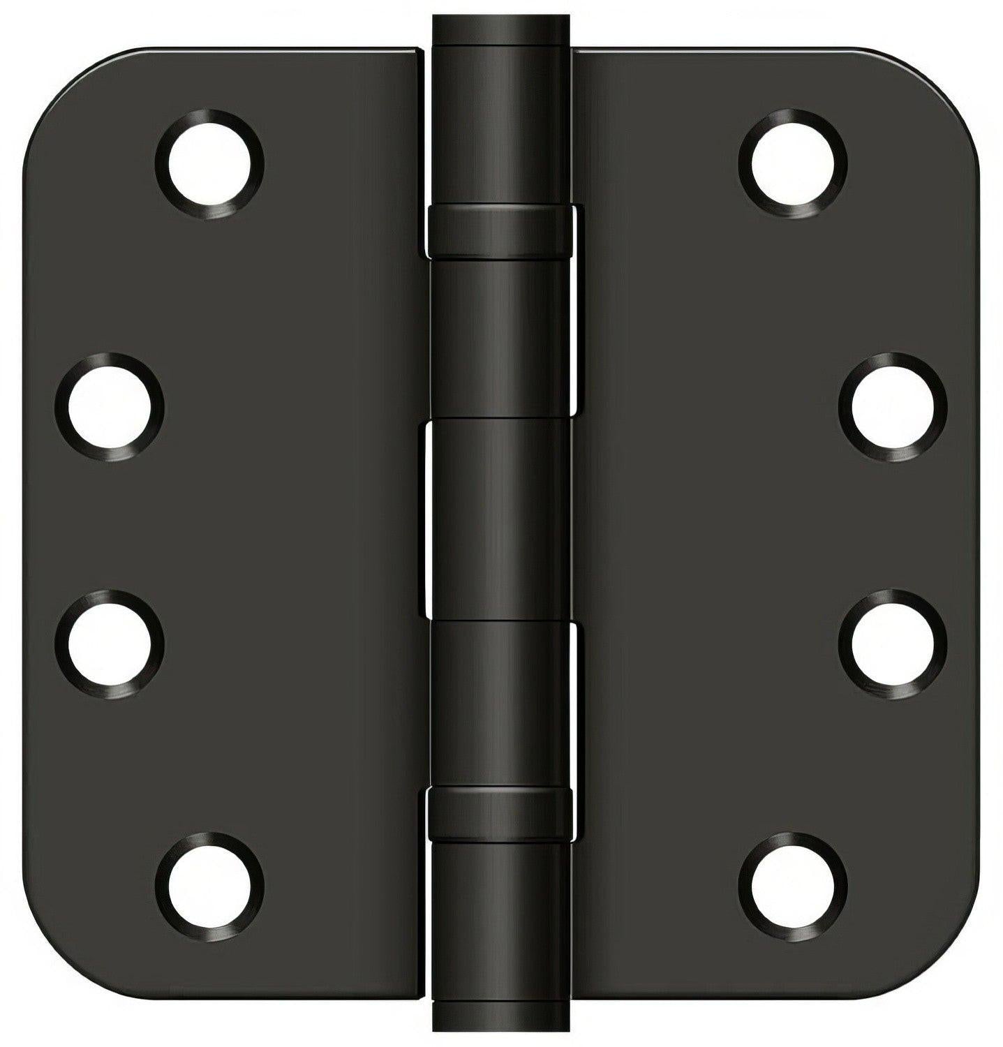 Deltana S44R5HDB 4" x 4" Ball Bearing 5/8" Radius Corner Door Hinge - Pair