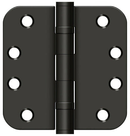 Deltana S44R5HDB 4" x 4" Ball Bearing 5/8" Radius Corner Door Hinge - Pair