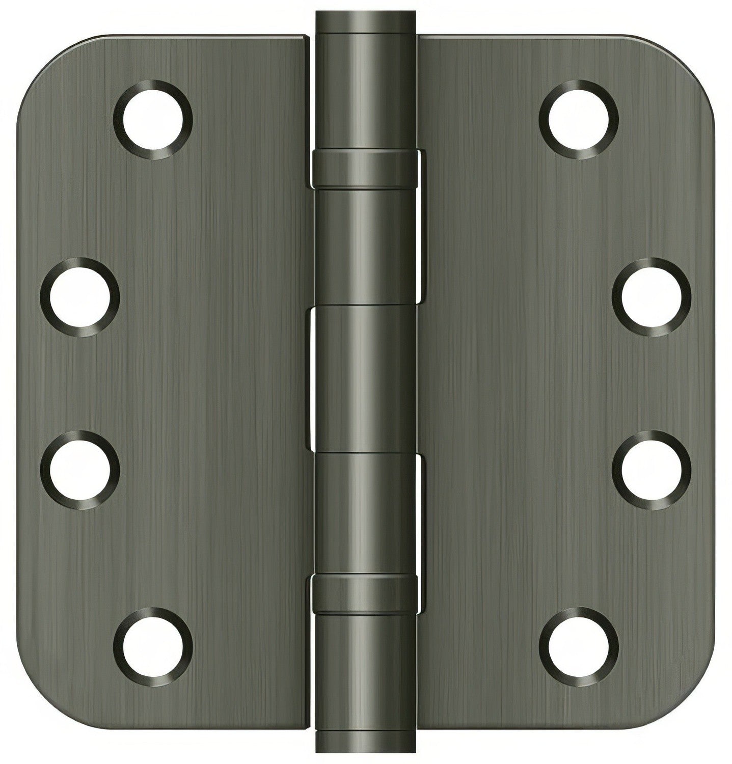 Deltana S44R5HDB 4" x 4" Ball Bearing 5/8" Radius Corner Door Hinge - Pair