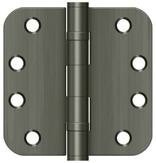 Deltana S44R5HDB 4" x 4" Ball Bearing 5/8" Radius Corner Door Hinge - Pair