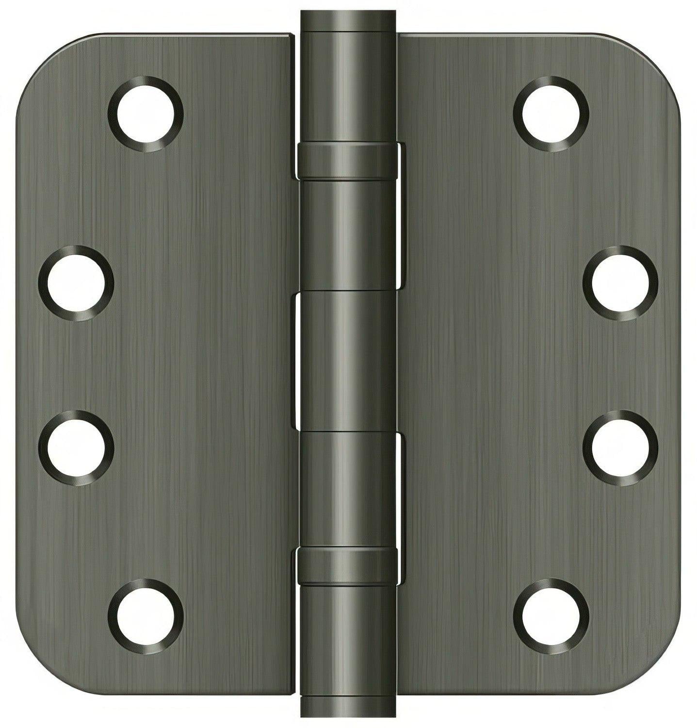 Deltana S44R5HDB 4" x 4" Ball Bearing 5/8" Radius Corner Door Hinge - Pair