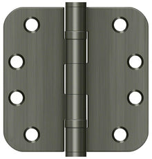 Deltana S44R5HDB 4" x 4" Ball Bearing 5/8" Radius Corner Door Hinge - Pair