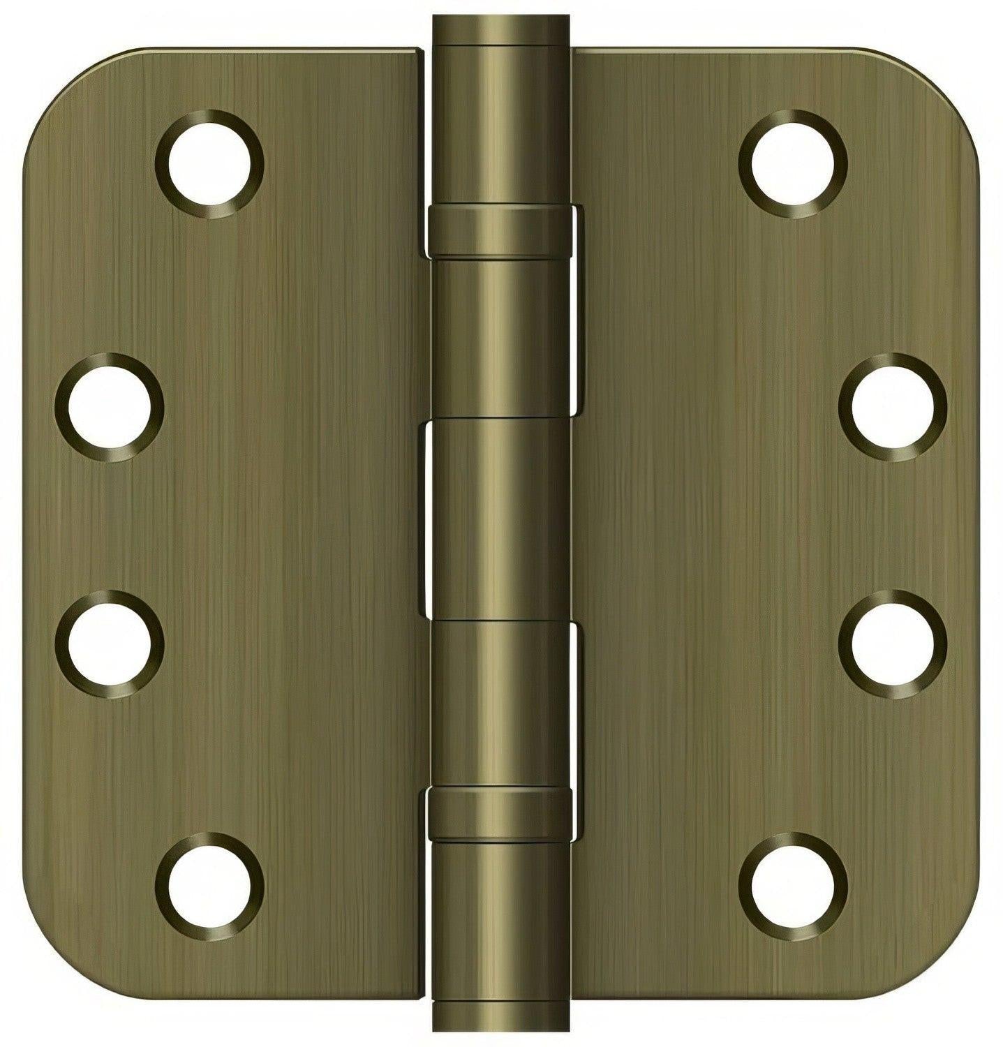 Deltana S44R5HDB 4" x 4" Ball Bearing 5/8" Radius Corner Door Hinge - Pair