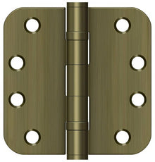 Deltana S44R5HDB 4" x 4" Ball Bearing 5/8" Radius Corner Door Hinge - Pair